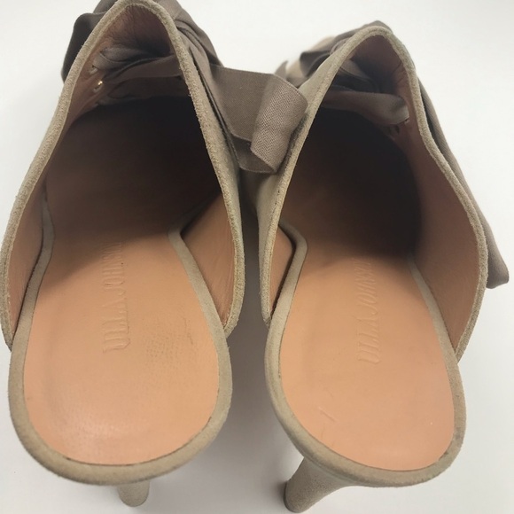 Ulla Johnson Oona Beige Tan Suede Pointed Toe Heel Mules size EU 36 US 5.5 - Picture 7 of 7